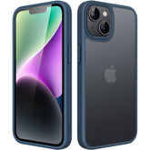 JETech Matte Case for iPhone 14 Plus 6.7-Inch, Shockproof Military Grade Drop Protection, Frosted Translucent Back Phone Cover, Anti-Fingerprint (Storm Blue)